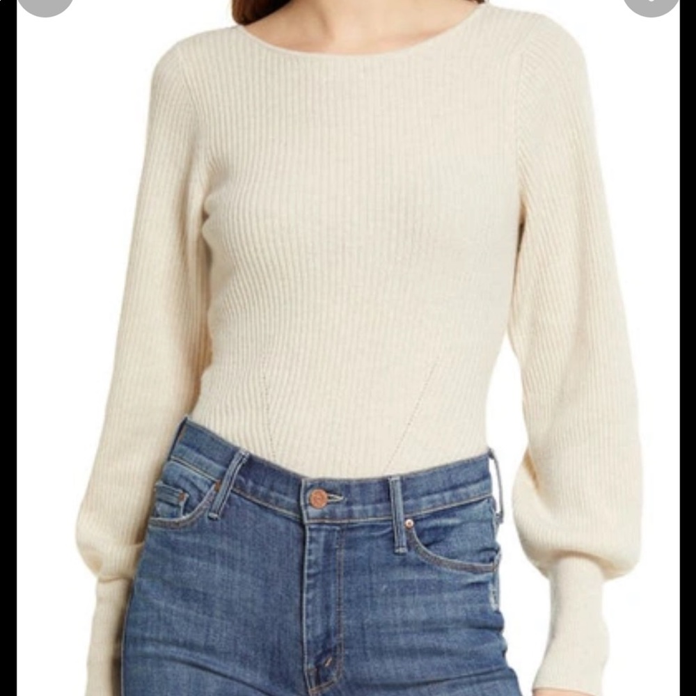 Reformation Alber Cream Large Sweater
